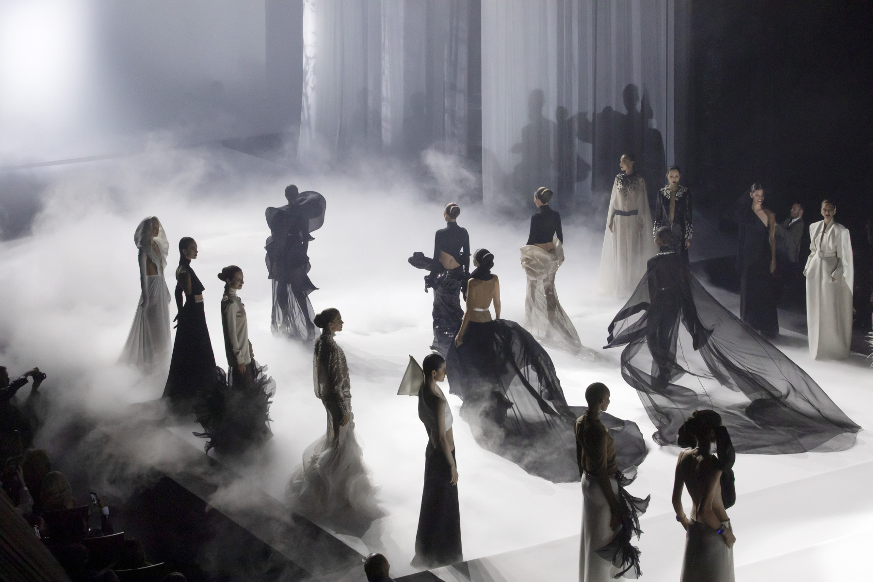 Haute couture runway show during Paris Fashion Week in Paris